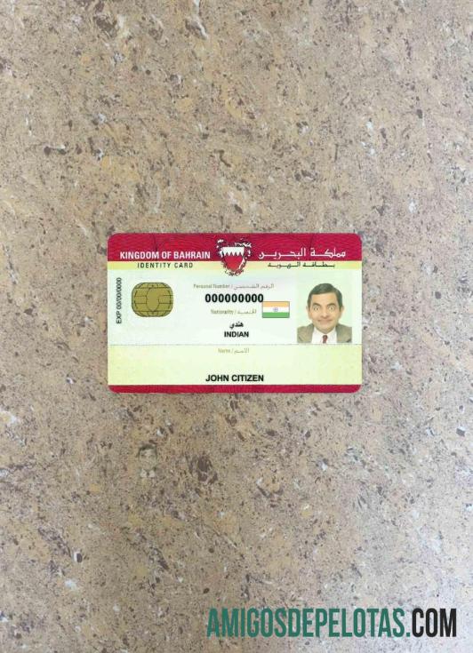 Bahrain ID olhar de foto frente exemplo